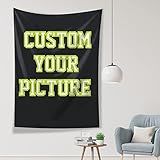 JINJUREN Custom Tapestry Upload Images Banners and Signs Customize For Bedroom 60 * 80 inch Vertical