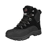 NORTIV 8 Men's Insulated Waterproof Construction Hiking Winter Snow Boots,Size 11,Black/1,TUNDRA