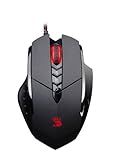 Bloody V7 Ergonomic Claw Grip Gaming Mouse with Rubberized Black Coating - Macros/Scripting/Automation - 8 Programmable Buttons - 3200 DPI