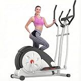 ANCHEER Elliptical Exercise Machine, Elliptical Trainer for Home Gym, Exercise Equipment 500Lbs Max Weight, Ultra-Silent Elliptical Machine, with Pulse Rate Grips & Smooth Resistance Levels