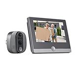 Swokely WiFi 1080P Video Doorbell Camera, 2.4GHz Peephole Camera Door Viewer with 4.3inch LCD Display, 120 Degree View Angle, Night Vision, Motion Detection, 2-Way Audio, Rechargeable Battery