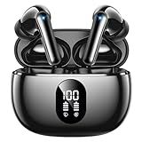 wyness Wireless Earbuds Bluetooth 5.3 Ear Buds, Hi-Fi Stereo Bass Ear Buds with 48H Playtime & LED Display, Lightweight in-Ear Headphones with Mic, IPX7 Waterproof, Touch Control for iPhone