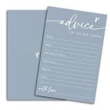 Baby Shower Advice Cards,50pcs Blue Minimalism Design Advice Cards for Baby | advice cards baby shower,baby shower decorations and favors, suitable for 50 guests.