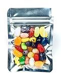 100 pk Mini Mylar Smell Proof Resealable Ziplock Pill Packs 3 1/4" x 4 1/4”, Thick 4 mil Storage Bags, Foil Pouch. Medicine, Travel, Sample and Display Baggies. ROYPACK