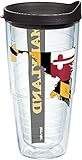 Tervis Made in USA Double Walled Maryland State Flag Insulated Tumbler Cup Keeps Drinks Cold & Hot, 24oz, Clear
