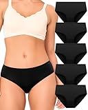 BAMBOO COOL Womens Underwear Breathable Moisture-Wicking Briefs Hipster Ladies Panties, 5-Pack