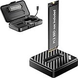 SUITOK M.2 NVMe SATA SSD Reader with Storage Box, 10Gbps M2 to USB A to C Adapter for External PCIE NGFF Drives, Tool-Free Docking Station Supporting 22110 2280 2260 2242 2230 Data Transfer Recovery