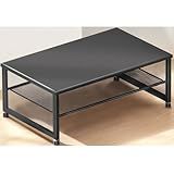 ECOLOVI Desk Organizers and Accessories, 2-Tier Metal Computer Monitor Stand Riser, Desk Organizer for Monitor, Printer & Laptop Stand, Desktop Workspace Organizers for Office Supplies(Black)