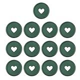 Crapyt 13 PCS Discbound Expansion Discs Binder Discs Planner Discs for Notebooks, Flipbooks, Workbooks 1.38"×0.2" Green