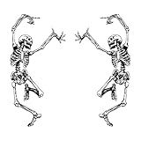 Skeleton Bumper Sticker Decal, 6.0" Trippy Grateful Steal Your Face Rock Band Dancing Halloween Skull Car Decal for Car, Window, Refrigerator, Mirror, Laptop, Truck (1PCS)