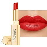 MAKI YIKA Moisture Red Lipstick for Women Hydrated Tinted Lip Balm for Dry Cracked Lips Weightless Glossy Lip Color Juicy Finish,MA063 Red Soul