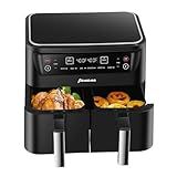 Panana Air Fryer 8.5QT, 6 in 1 Air Fryers Dual Zone 2 Busket,1800W Air Fryer for Roast, Bake, Dehydrator, Defrost, Reheat Quick Meals