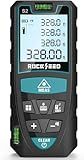 Laser Measure,RockSeed Digital Laser Distance Meter with 2 Bubble Levels,Portable M/in/Ft Unit Switching Backlit LCD and Measuring Distance/Area/Volume/Pythagorean