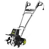 Sun Joe Electric Corded Garden Tiller & Cultivator, Steel Tines, 13.5 Amp, 16 Inch, Black - Heavy Duty Gardening Machine Equipment for Lawn, Yard, & Grass, TJ604E