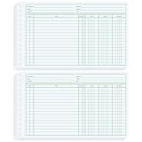 Skyygemm 200 Pcs Ledger Sheets 5" x 8.5" Extra Sheets Ledger Paper for Bookkeeping Columnar Pad for Business Accounts Payable Receivable with Debit Credit Balance Columns