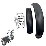 Fat Bike Fender Front and Rear Fender Set for Fat Tire Bike Wings Full Coverage Set for E-bike Mountain Bike (20"~26") (BLACK, 20 * 4.0INCH full cover)