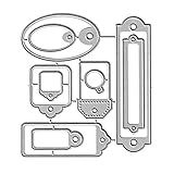10pcs Tags Label Cutting Dies,Ten Tags Banner Die Cuts Metal Embossing Stencils Template Mould for Card Scrapbooking and DIY Craft Album Paper Card Decor