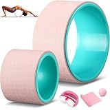 Arrowbash 5 Pack Yoga Wheel Set Back Stretcher Wheel for Deep Tissue Massage Foam Roller for Back Pain Relief & Stretching, Trigger Point Therapy Ball, Resistance Loop Exercise Bands, Massage Roller