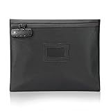 KOSMCCO Notary Bag With Lock, 13.6 x 10 Inches Heavy Duty Supply for Journal, Stamp, Embosser, Ink Pad and Valuables Storage (Black, L)