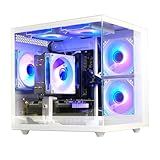 suevery Pre Built Gaming PC Ryzen 5 5500 3.6GHz,(6Core 12Threads Up to 4.2G),Radeon RX6500XT 4G,DDR4 16G Nvme 512G SSD,WiFi 6 Tower Desktop Computer for Home and Office