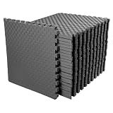 BalanceFrom 1" Extra Thick Puzzle Exercise Mat with EVA Foam Interlocking Tiles for MMA, Exercise, Gymnastics and Home Gym Protective Flooring, 72 Square Feet (Gray)