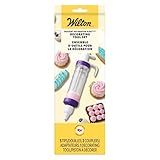 Wilton Dessert Decorator - The Kit Includes a Plunger-Style Tool, 2 Couplers, 1 Fill Tip, 4 Decorating Tips, Plastic, White & Purple