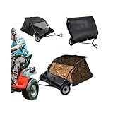 Bidbory Tow Behind Lawn Sweeper, 44-Inch Yard Sweeper Pull Behind, 25 cu. ft Large Capacity Leaf & Grass Collector,Adjustable Brush Height&Dumping Rope Desig for Yard,Lawn,Farm,Sidewalk