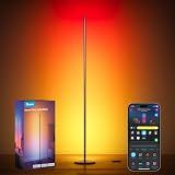 Govee RGBIC Floor Lamp Basic, 1000lm LED Corner Lamp Compatible with SmartThings, Alexa, and Matter, Modern Floor Lamp with Music Sync and 16 Million DIY Colors, Standing Lamp for Bedroom Living Room