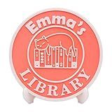 Name Library Sign 3D Printed Book Nook Decor with Stand, Unique Bookshelf Sign for Readers, Bookshelf Gift for Book Lovers Personalized sign