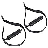 Cable Attachment Handles for Suspension Trainer or Resistance Bands - Home Gym Accessory With Rubber Handles and Foot Loops