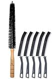 5PCS Crevice Gap Cleaning Brush & Dryer Lint Brush Vent Trap Cleaner - Refrigerator Condenser Coil Brush & Hard Bristle Cleaning Tool Kit for Household Use