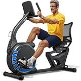 MERACH Recumbent Exercise Bikes for home, Light Commercial Recumbent Exercise Bike for Seniors Adults, Magnetic Recumbent Stationary Bike with Exclusive Apps, LCD, Heart Rate Handle