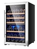 FOVOMI Wine Fridge,52-bottle Wine Cooler Refrigerators Freestanding Wine Refrigerator,(Bordeaux 750ml) Dual Zone Compressor Wine Chiller