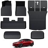 GALVAGNITE Floor Mats for 2026 2025 Tesla Model Y Juniper, Full Coverage All Weather Floor Mat Cargo Liner Trunk Mat Frunk Backrest Mats Accessories (Not fit Standard)