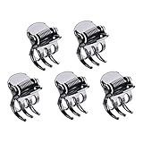 generic 5PCS Mini Metal Hair Claw Clips, Mini Hair Clamp Side Bangs Clip Hair Styling Tool Hairpins Hair Accessories for Women(D)