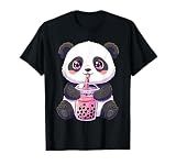 Panda with Boba Bubble Tea Cute Kawaii T-Shirt