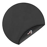DocSafe 48" Round Fire Pit Mat, 4-Layer Fireproof Under Grill Mat Heat Insulated Indoor Fireplace Pad Protector for Decks,Patios,Grass,BBQ Smoker, Portable Reusable Oil-Proof and Waterproof, Black
