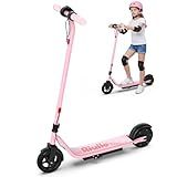 Electric Scooter for Kids Ages 6–14, Pink Electric Scooter, 250W Motor, Up to 10 Miles Range, 9 MPH, Lightweight Foldable Scooter for Girls