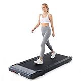 Sweetcrispy Compact Armless Treadmill for Small Spaces, Quiet Under-Desk Walking Pad, Slim & Portable Design for Home Office Workouts, Ideal for Apartments and Work-from-Home Fitness, Bright Black