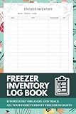 Freezer Inventory List: Fridge & Freezer Kitchen Stock Supply Tracker and Notebook to Track All of Your Family's Freezer Items