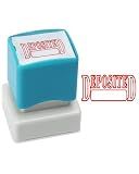 YQBOOM DEPOSITED Self-Inking Rubber Stamp - Red Ink