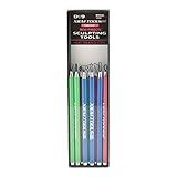 Xiem Tools USA Complete Set of Mini Ribbon Sculpting Tools, Heat Treated Steel, Set D Includes 9 Tools (MRS9D-10292)