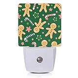 Oeaskly Christmas Night Light,Cookies and Candy Canes Plug in Night Lights 0.5W Sleep Friendly for Boys Girls Led Night Light Dusk to Dawn Sensor Nightlight for Stairway/Hallway/Kitchen