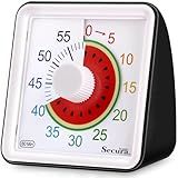 Secura 60-Minute Visual Countdown Timer for Kids & Adults, Classroom Time Management Tool (Black)