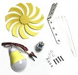 Small Wind Turbine Generator Micro DC Motor Power Wind Turbines Electricity Fan Blades Model Bicycle LED Light DIY Kits for Teaching Physical Power Generation Science Experiment