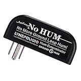 Generic Buzz Eliminator AC Ground Loop Noise Eliminator Plug-in AC Buzz Killer Hum Eliminator Noise Canceller, Black