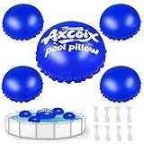 5 Pack Pool Pillows for Above Ground Pools, 5 FT+4 Pcs 3 FT Cold-Resistant Pool Pillows for Winterizing, Thicked Winter Pool Air Pillow Pool Closing Kit Pool Balloon for Closing Pool (8 * 13ft Ropes)