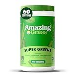 Amazing Grass Greens Blend Superfood: Super Greens Powder with Spirulina, Chlorella, Beet Root Powder, Digestive Enzymes, Prebiotics & Probiotics, Original, 60 Servings (Packaging May Vary)