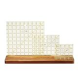 5-Slot Quilt Ruler Holder & Template Holder - 17 x 4 in, Clear Pine Wood - Wooden Stand & Ruler Organizer