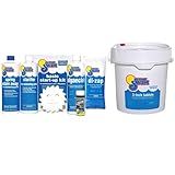 In The Swim Opening Kit and Chlorine Bundle - Pre-Measured Opening Kit for Easy Use - 10 Pound Bucket of 3-Inch Stabilized Chlorine Tablets - Inground and Above Ground Pools Up to 7,500 Gallons
